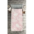 thumbnail image 3 of Ambesonne Marble Print Quilted Coverlet 2 Pcs, Soft Granite Texture, Twin Size, Pale Pink, 3 of 4