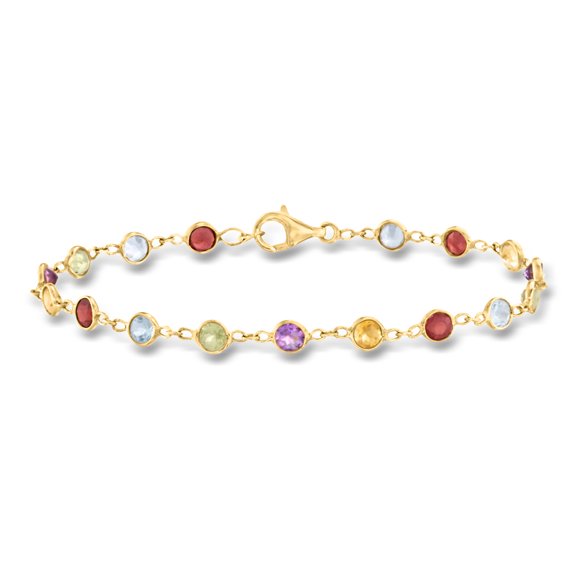 Ross-Simons 5.00 ct. t.w. Multi-Gemstone Bracelet in 14kt Gold Over Sterling, Women's, Adult
