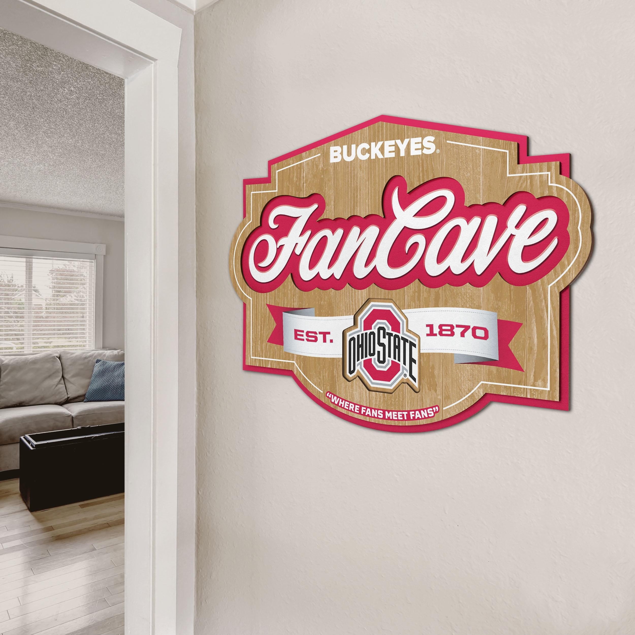YouTheFan NCAA Ohio State Buckeyes Fan Cave Sign