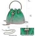 thumbnail image 2 of LHSHID Bling Crystal Rhinestone Purse for Women Sparkly Clutch Handbag Crossbody Bag for Evening Wedding Party Prom, 2 of 6