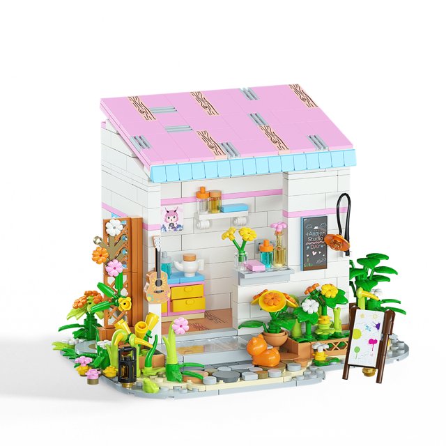 Artículos de mobiliario de plástico Kit de casa de muñecas DIY Kit de casa de muñecas en miniatura de madera DIY Regalo de Navidad Juguete para padres e hijos Eccomum Artículos de mobiliario de plástico