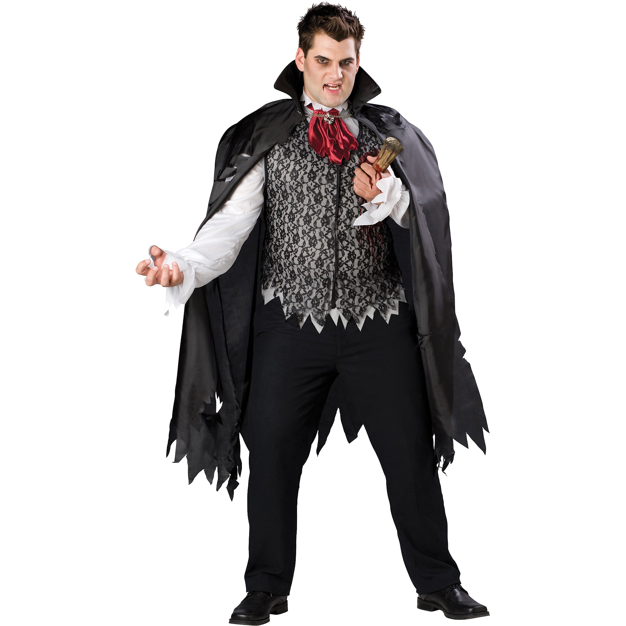 Cape With Collar 42" Long Dracula Vampire Halloween Adult Fancy Dress Costume 