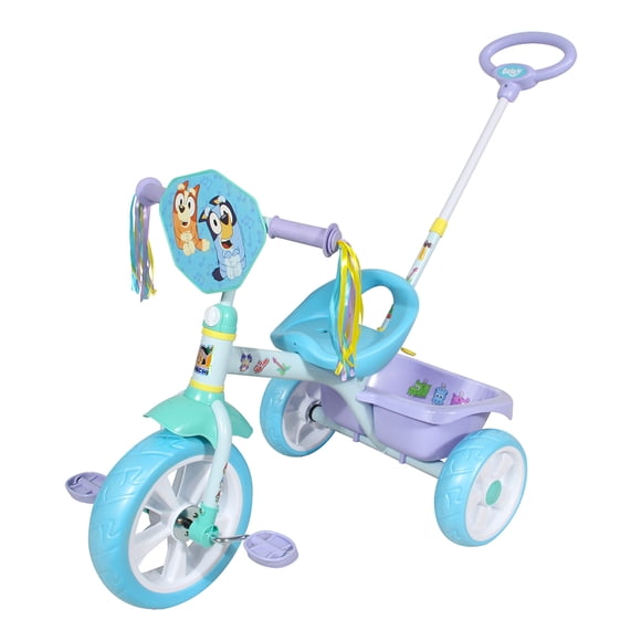 Triciclo Apache Bluey Grande Deluxe con Barra de Empuje