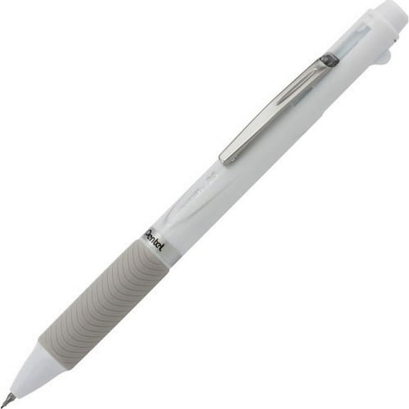 Pentel 2S Combo Pen/Mechanical Pencil 0.5 mm Lead Size - Black/Red Gel-based Ink - White Barrel - 1 Each