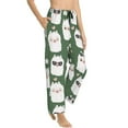 thumbnail image 2 of Naloa Alpaca Faces Print Women’s Ultra-Soft Comfy Pajama Lounge Pants with Pockets & Drawstring, 2 of 8
