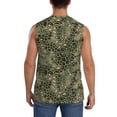 thumbnail image 4 of Goofa Green Snake Skin Printed Men's Sleeveless T-Shirt - Athletic Gym Workout Tank Top for Men - Moisture-Wicking, UPF 30+ Quick-Dry Muscle Tee-X-Large, 4 of 8
