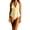 Yellow, variant on Women's 2 Piece Hater Tankini Sets Backless Tie Front Textured Knit Babydoll Ruffle Swimwear Tops with Thongs Swimsuits Yellow M
