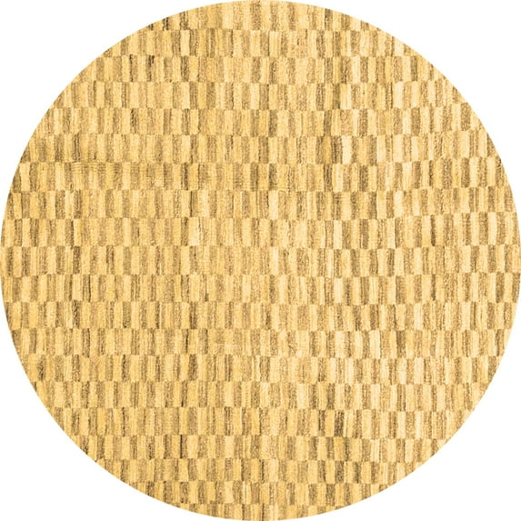 Ahgly Company Indoor Round Solid Brown Modern Area Rugs, 3' Round
