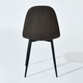 thumbnail image 6 of Homy Casa Modern Dining Chairs Set of 4, Mid-Century Fabric Kitchen Side Chairs with Metal Legs for Home, Sepia, 6 of 9