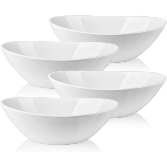 LIFVER Bols de Service en Porcelaine 9 Pouces 36 OZ pour Décoration de Mariage
