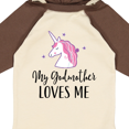 thumbnail image 4 of Inktastic Godmother Loves Me Unicorn Girls Girls Long Sleeve Baby Bodysuit, 4 of 5