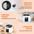 thumbnail image 6 of Small Rice Cooker 6-Cup Uncooked 12-Cup Cooked 6-in-1 Multi Cooker Electric  Rice Maker with Steamer Basket, 6 of 6