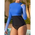 thumbnail image 5 of Sociala Womens Gradient Rash Guard UPF 50+ Swim Shirts Surfing Top with Thumb Hole, 5 of 6