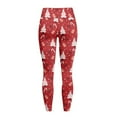 thumbnail image 6 of Renewold Christmas Tree Candy Cane Red Yoga Pants for Women with Pockets Full Length Workout Leggings High Waist Tummy Control Lounge Pants Activewear Fashion Womens Leggings, XS, 6 of 8