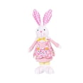 thumbnail image 3 of Lindo muñeco de conejo de Pascua de pie, juguete de peluche rústico decorativo en miniatura para Rosa, 3 of 9