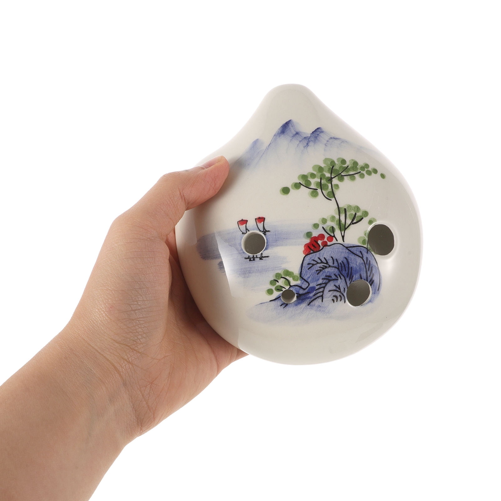 FOMIYES Drone Flute Ocarina Blue Ceramic 1Pcs