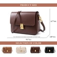 thumbnail image 5 of Women's Small Square Handbag and Purse Genuine Leather Fashion Commuting Shoulder Bag Satchel Crossbody for Daily Use, 5 of 7