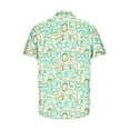 thumbnail image 4 of EQWLJWE Workout Shirts for Men Trendy Easter Day Button Down Shirt Geometric Non-positioning Print Short Sleeve Tropical Holiday Top Outwear, 4 of 5