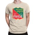 thumbnail image 2 of Officially Licensed Coca-Cola Retro Fountain Service Sign Men's T-shirt, 2 of 3