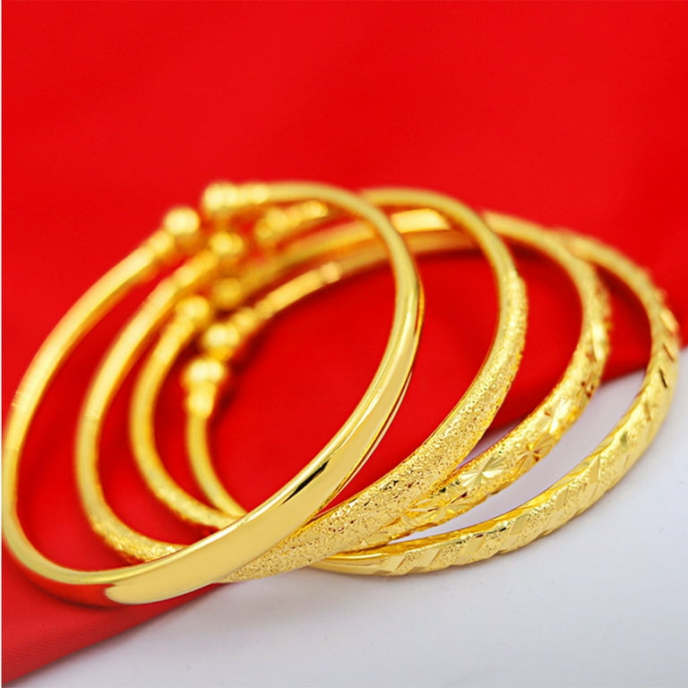 plain gold bracelets