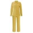 thumbnail image 4 of Conjunto casual de dos piezas para mujer con blusa ancha y pantalones elásticos - Tallas S-XL, 4 of 5