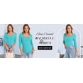 thumbnail image 3 of ANRABESS Womens 3/4 Sleeve Scoop Neck Tops Ribbed Knit Slim Fitted Casual Basic Tee Shirts 2026 Fall Trendy Going Out T-Shirt Khaki Medium, 3 of 11