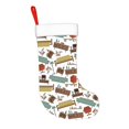 thumbnail image 2 of Salouo Art Of Living Print Christmas Stockings,Large Xmas Stocking Set of 1 Holiday and Farmhouse Stocking for Christmas Holiday Party Decoration(17.7*11 Inch), 2 of 7