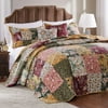 Global Trends Antique Chic Authentic Patchwork Cotton Bedspread Set, 3-Piece Full/Full XL