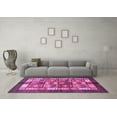 thumbnail image 3 of Ahgly Company Indoor Round Abstract Pink Modern Area Rugs, 6' Round, 3 of 4