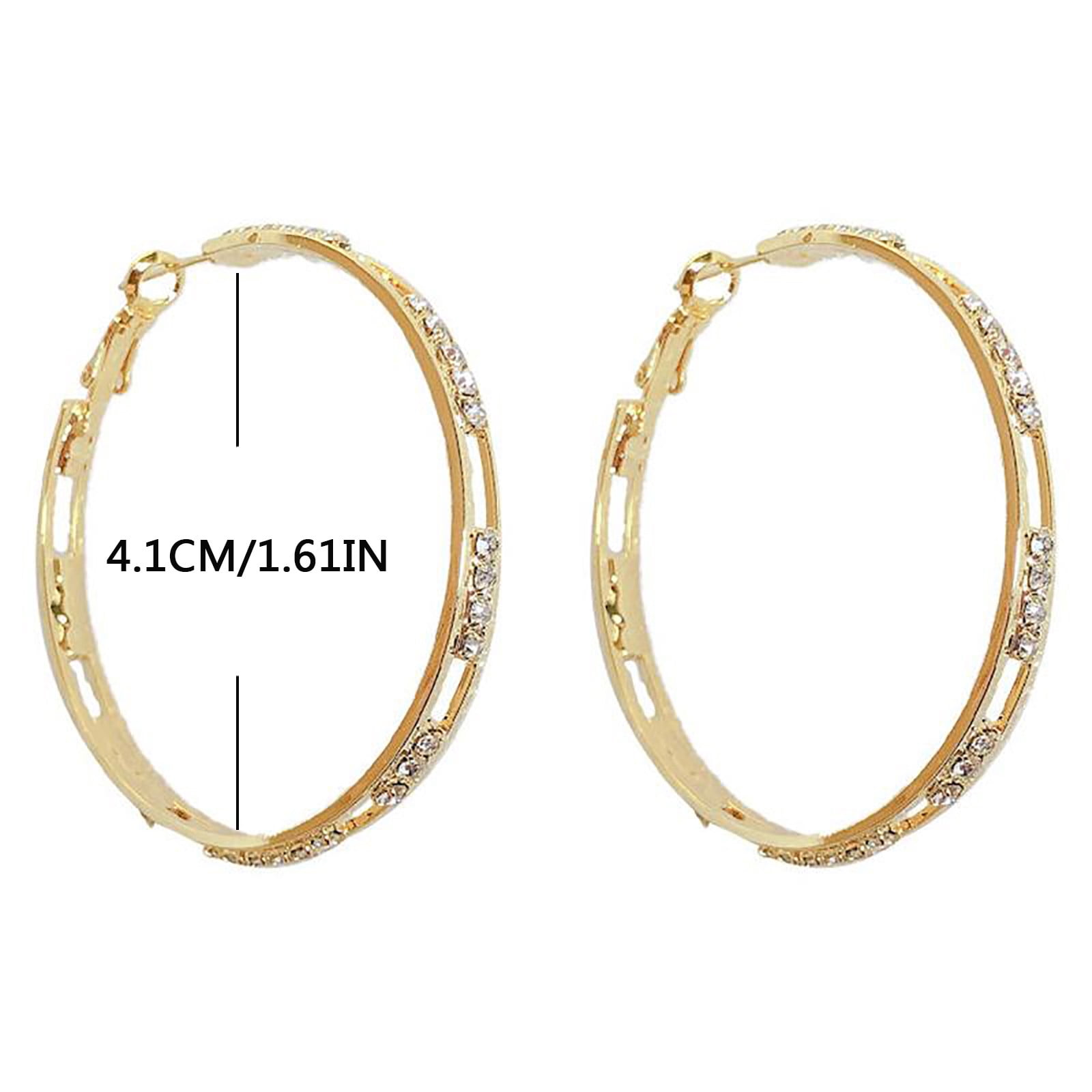 Une Paire De Boucles D'oreilles Créoles Torsadées En Or Jaune 750 Diametre 32mm Epaisseur 6mm Poids 28g90