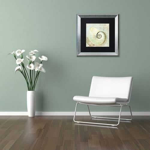 Trademark Fine Art "Turquoise Beach IV" Canvas Art by Color Bakery Black Matte, Silver Frame
