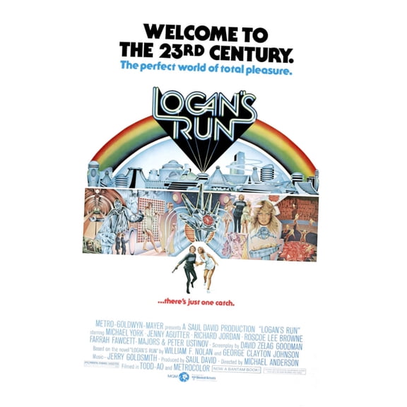 Western Graphic Logans Run Movie poster 16x24 Color Category: Multi, Unframed, Ages: Adults, Rectangle