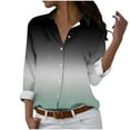 thumbnail image 6 of Nmnitkp Cartigan Light and Comfortable Womens Round Neck 3/4 Sleeve Tops Button T-Shirts Solid Loose Cute Tunic Tee Blouses, 6 of 7
