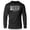 Silver on Black, variant on GYMISH Keep Pushing Lightweight Long Sleeve Hooded T-Shirt for Men – Motivational Gym Hoodie, Sliver on Black, Small