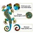 thumbnail image 5 of Vivid Metal Lizard Wall Decor - 12" Blue Gecko Outdoor Art - 2 Pack by HONGLAND, 5 of 7