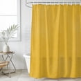 thumbnail image 4 of Yellow Bathroom Shower Curtains with 12 Hooks Polyester Waterproof Shower Curtain for Stalls and Bathtubs Modern Minimalist Solid Color Art Decorative Bathroom Privacy Curtain 48x72 Inches, 4 of 9