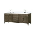 thumbnail image 3 of Laurel 84 in W x 22 in D Grey Oak Double Bath Vanity, Cultured Marble Top, and Faucet Set, 3 of 3