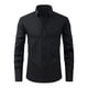 thumbnail image 1 of pstuiky Camisas casuales de manga larga para hombre, Camisa de negocios tipo cárdigan con cuello vuelto liso a la moda para hombre Tops casuales para hombres l, 1 of 8