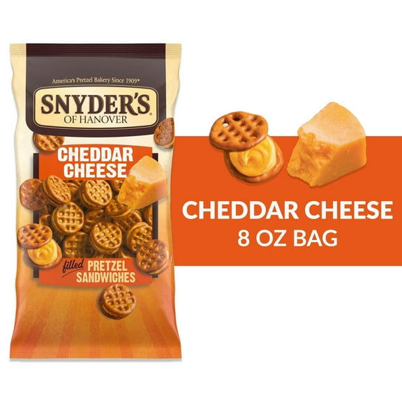 (1PACK),Snyder's of Hanover Pretzel Sandwiches, Cheddar Cheese
