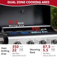 thumbnail image 4 of Enyopro Gas Grill, 4-Burner Propane Gas Grill, 40,00BTU Stainless Steel BBQ Grill With  Foldable Side Table, Hanging Basket, for Outdoor Camping Barbecue, 4 of 11
