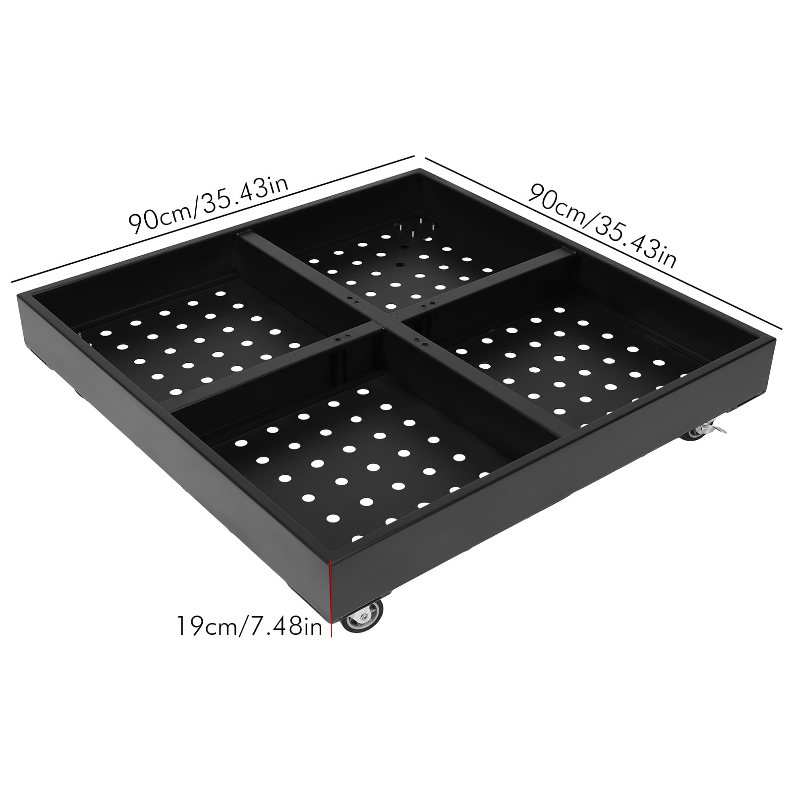 golytefs Heavy-duty Patio Umbrella Base with Wheels 1100lb Capacity Fillable Umbrella Stand Mobile Base for Outdoor Patio Garden Deck Poolside Lawn