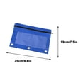 thumbnail image 3 of Pencil Pouch for 3 Ring Binder - Small Zipper Pen Case, Pencil Pouches for Office Supplies, Office Essentials, 3 Hole Nylon Pencil Bag Accessories Clear Window Aesthetic Organizer(5PC), 3 of 3