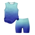 thumbnail image 5 of Summer Clothes for Child Girls Size 10-12 Cute Preppy Girls 2 Piece Outfits Lounge Set Athletic Short Sleeve T Shirts Top and Shorts Clothing Sets Dark Blue 9-10 Years, 5 of 8