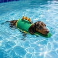 thumbnail image 4 of Dino Dog Life Jacket, Adjustable Dog Life Preserver, Ripstop High Buoyancy Dog Vest with Reflective Stripes & Rescue Handle, 4 of 6