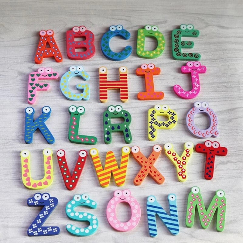 Letras Y Números Magnéticos Montessori – Abecedario En Cursiva, Mayúsculas, Minúsculas Y Cifras En Goma EVA Con Pizarra Reversible Y Caja De Madera