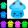 thumbnail image 1 of Cute Mushroom LED Night Light Color Changing Mushroom Light Luminous Color Kid's Room Oficina Fiesta Decoración Regalo (Azul), 1 of 5