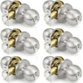 thumbnail image 1 of Door Handles Privacy Door Knobs Interior Door Handles for Bed/Bathrooms Left/Right Handing Door Handle with Lock No Keys, 1 of 7