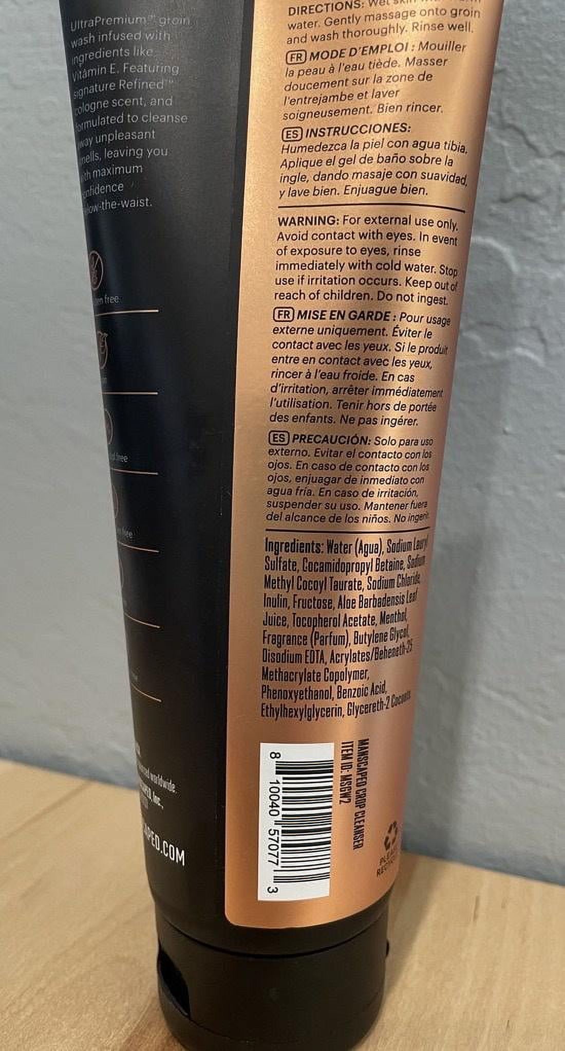 MANSCAPED® Crop Cleanser® Groin Wash, Men’s Invigorating Formula Infused with Vitamin E and Aloe, 6 oz