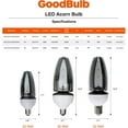 thumbnail image 4 of Goodbulb 120-277 Mulit Volt Led -20W Non-Dimmable Led Acorn Bulb - 84 CRI 5000K -5Yr Warranty 6-Pack, 4 of 5