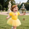 thumbnail image 5 of WIBACKER Infant Baby Girls Romper Tutu Dress 3-18M Princess Bodysuit Tulle Dresses with Headband Birthday Christmas Halloween Costume, 5 of 13